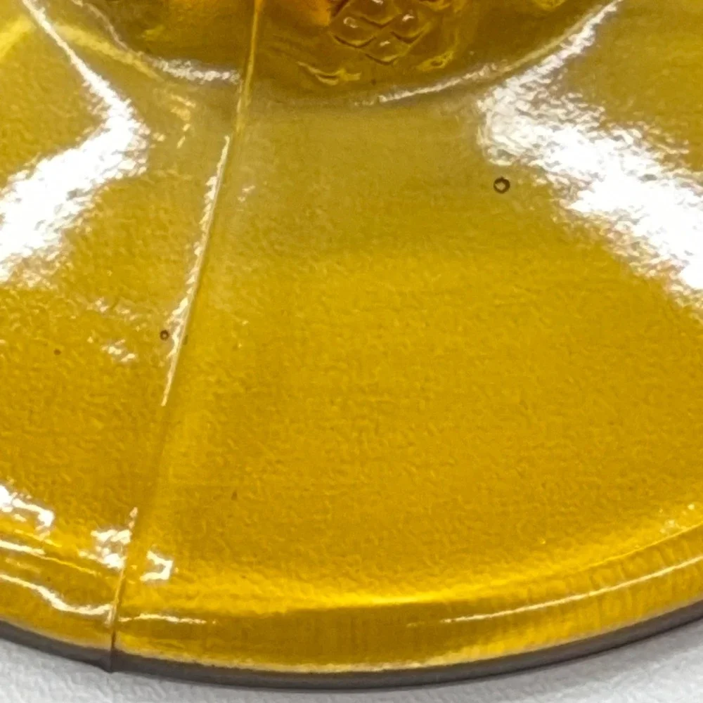 Tiara Exclusive Amber Glass Bud Vase Lasting‎ Grace Pattern 10058 Vintage 9.5in